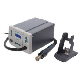 Staţie cu aer cald; digitală,din butoane; 1200W; 100÷500°C; ESD