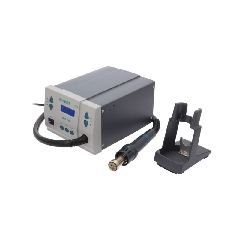 Staţie cu aer cald; digitală,din butoane; 1200W; 100÷500°C; ESD