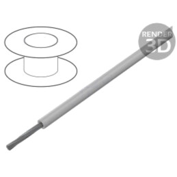 Cablu; HookUp Wire; litat; Cu; 16AWG; PVC; gri închis; 300V; 305m