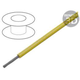 Cablu; HookUp Wire; litat; Cu; 16AWG; PVC; galben; 300V; 305m; 1000ft