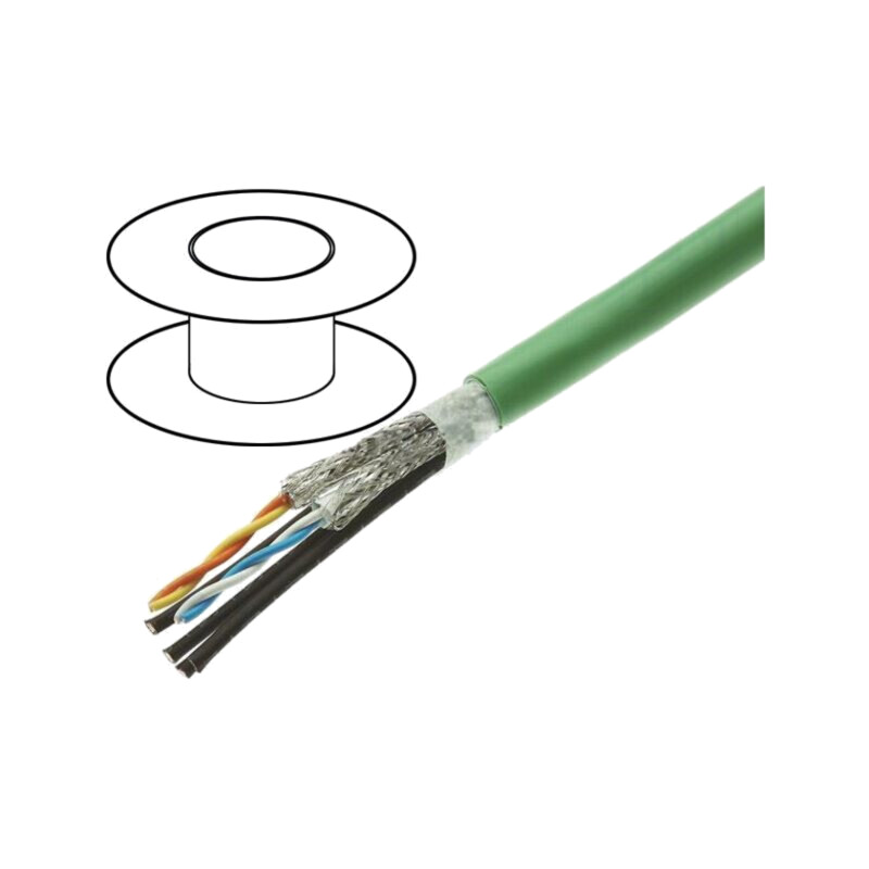 Cablu: pentru transmitere date; hibrid; verde; litat; -20÷80°C
