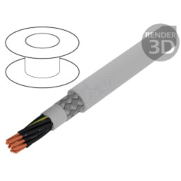 Cablu; Pro-Met; 12G0,75mm2; ecranat,tresă de cupru cositorit