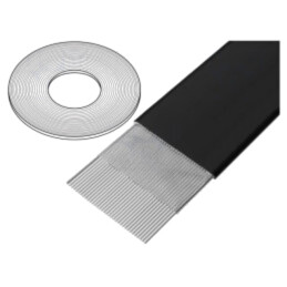 Cablu: cabluri bandă; 1,27mm; litat; Cu; PVC; negru; 30,5m; 20x28AWG