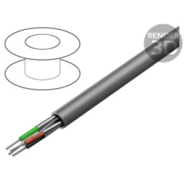 Cablu; Alpha Essential C&C; 2x2x22AWG; ecranat,folie Al; PVC