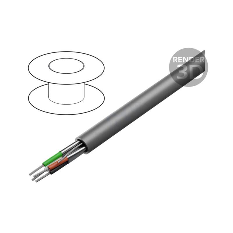 Cablu; Alpha Essential C&C; 2x2x22AWG; ecranat,folie Al; PVC