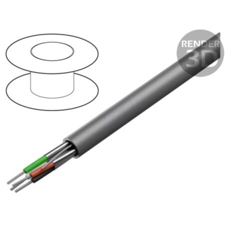 Cablu; Alpha Essential C&C; 2x2x22AWG; ecranat,folie Al; PVC