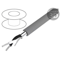 Cablu; Alpha Essential C&C; 2x18AWG; ecranat,folie Al-PET; PVC
