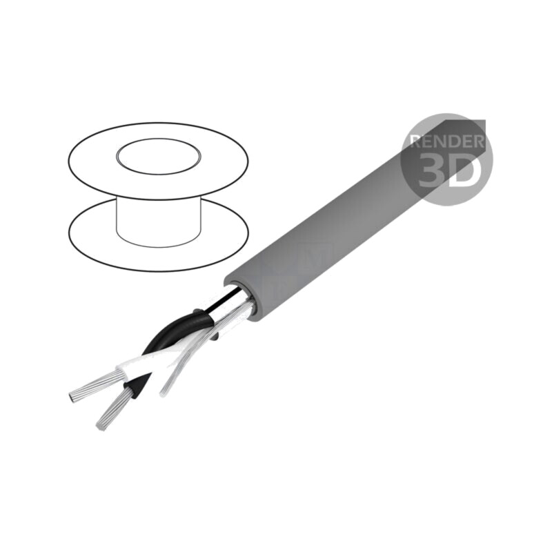 Cablu; Alpha Essential C&C; 2x18AWG; ecranat,folie Al-PET; PVC Cablu; Alpha Essential C&C; 2x18AWG; ecranat,folie Al-PET; PVC