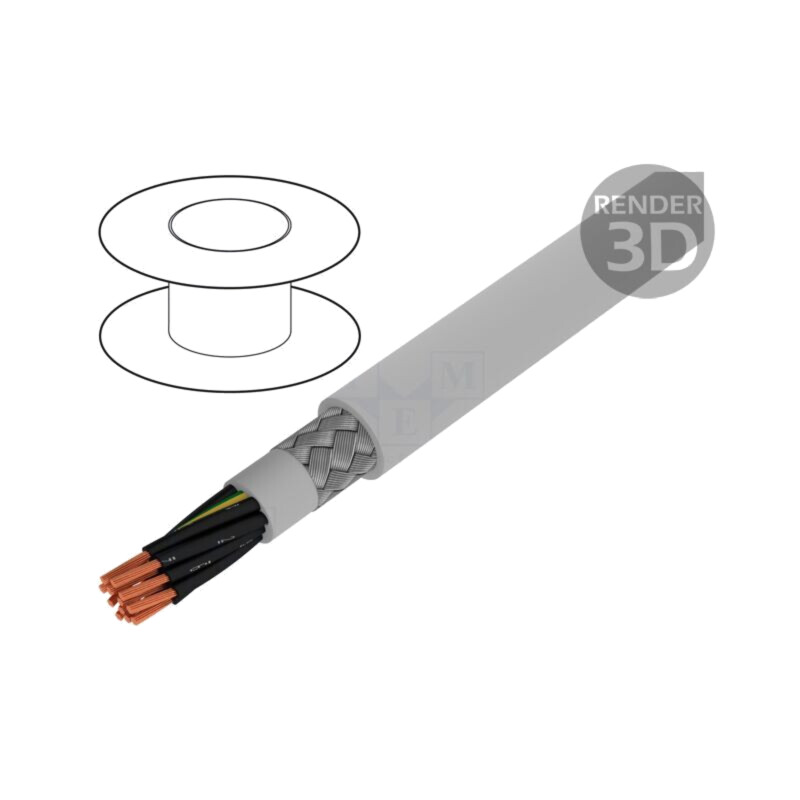 Cablu; Pro-Met; 12G1,5mm2; ecranat,tresă de cupru cositorit; PVC Cablu; Pro-Met; 12G1,5mm2; ecranat,tresă de cupru cositorit; PVC