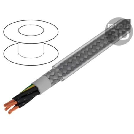 Cablu; Pro-Met; 5G1,5mm2; ecranat,tresă de cupru cositorit; PVC