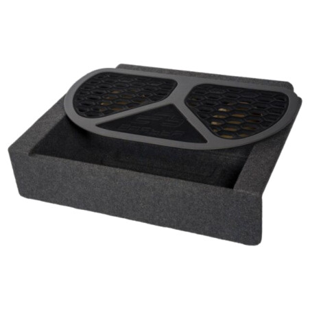 Carcasă difuzor; MDF; melanj negru; ţesătură; 3x200mm; BMW; 25l