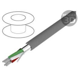 Cablu; Alpha Essential C&C; 4x24AWG; ecranat,folie Al-PET; PVC