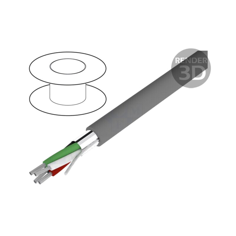Cablu; Alpha Essential C&C; 4x24AWG; ecranat,folie Al-PET; PVC