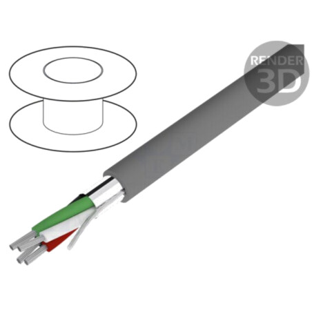 Cablu; Alpha Essential C&C; 4x24AWG; ecranat,folie Al-PET; PVC