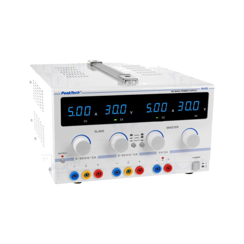 Alimentator: de laborator; reglabil,multicanal; 0÷30VDC; 0÷5A