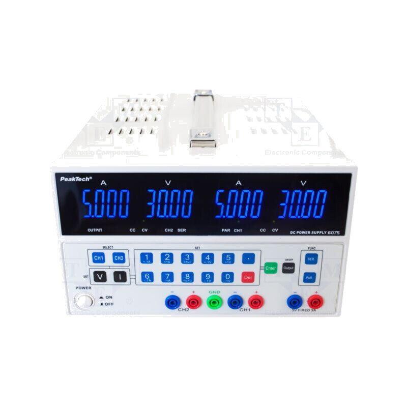Alimentator: de laborator; reglabil,multicanal; 0÷30VDC; 0÷5A