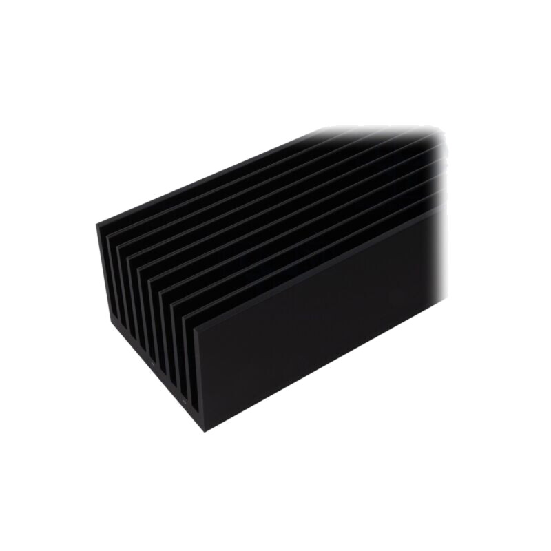 Radiator: extrudat; cu aripioare; neagră; L: 1000mm; W: 95mm; H: 70mm
