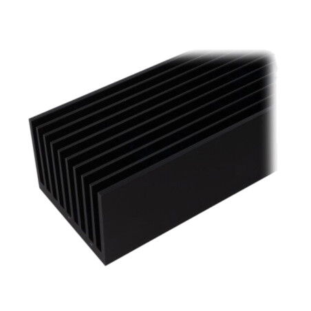 Radiator: extrudat; cu aripioare; neagră; L: 1000mm; W: 95mm; H: 70mm