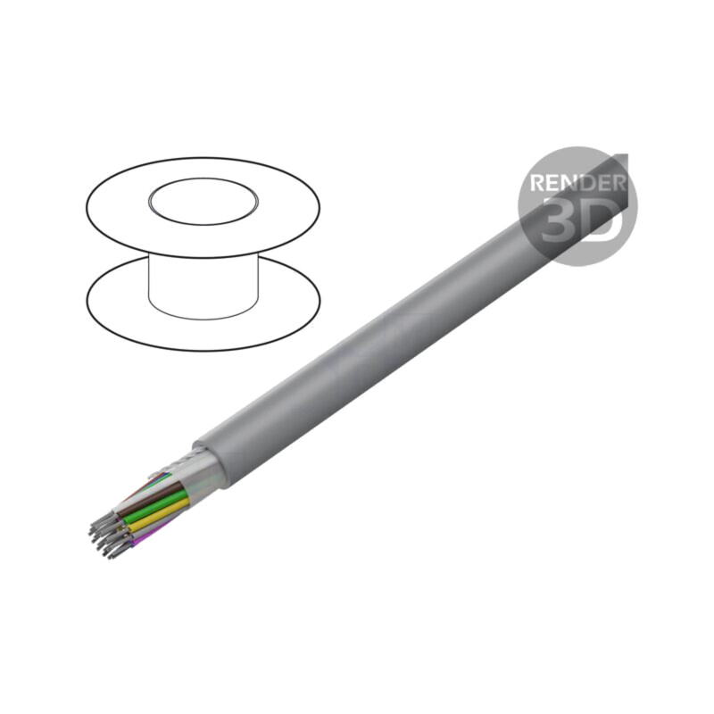 Cablu; Pro-Tekt; 20x24AWG; neecranat; 300V; 50m; Cu; litat; 164ft Cablu; Pro-Tekt; 20x24AWG; neecranat; 300V; 50m; Cu; litat; 164ft