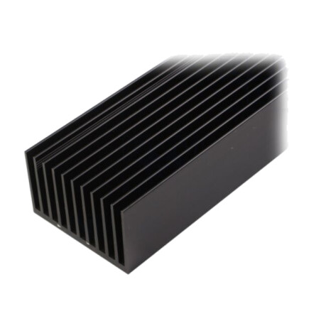 Radiator: extrudat; cu aripioare; neagră; L: 1000mm; W: 100mm