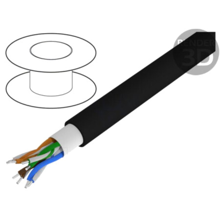 Cablu; Alpha Essential Flexing Ethernet,U/UTP; 4x2x22AWG; 5e