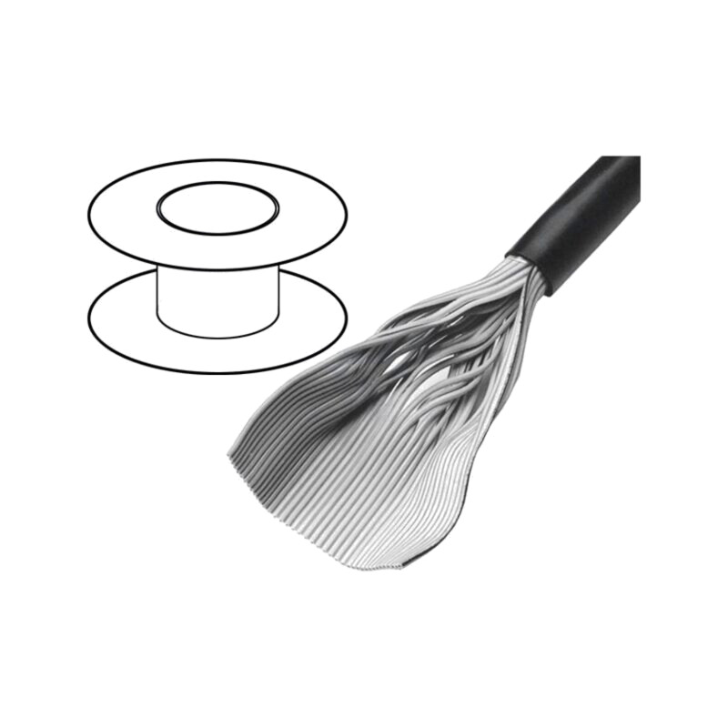 Cablu: cabluri bandă; rotund; 1,27mm; litat; Cu; neecranat; PVC