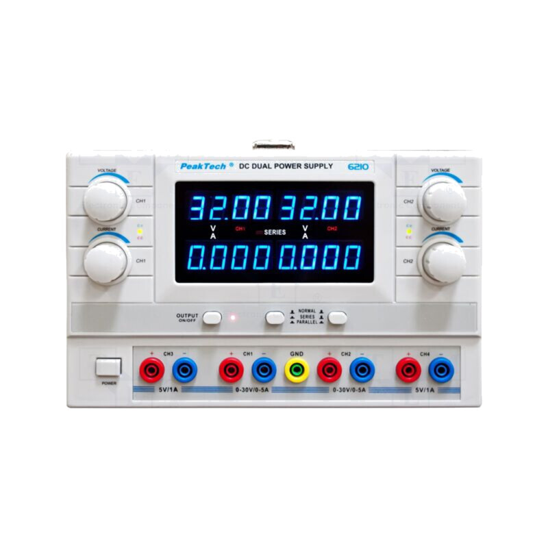 Alimentator: de laborator; reglabil,multicanal; 0÷30VDC; 0÷5A