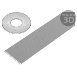 Cablu: cabluri bandă; 1,27mm; litat; Cu; neecranat; PVC; gri; 100m