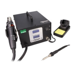 Staţie cu aer cald; digitală,din butoane; 900W; 100÷500°C; ESD