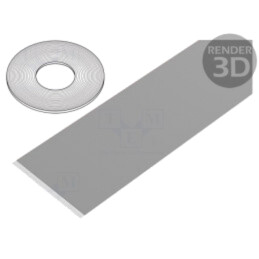Cablu: cabluri bandă; 1,27mm; litat; Cu; neecranat; PVC; gri; 30,5m