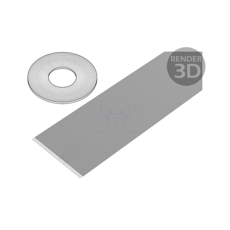Cablu: cabluri bandă; 1,27mm; litat; Cu; neecranat; PVC; gri; 30,5m