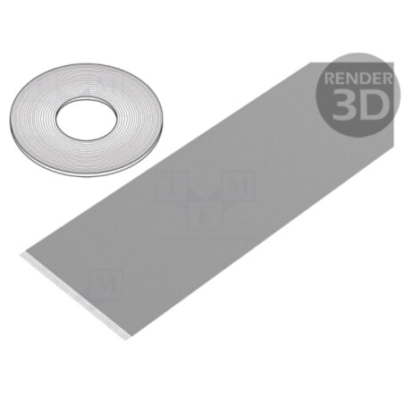 Cablu: cabluri bandă; 1,27mm; litat; Cu; neecranat; PVC; gri; 30,5m