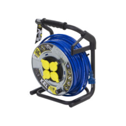 Prelungitor alimentare; 3x2,5mm2; Prize: 4; PUR; albastru; 50m; 16A