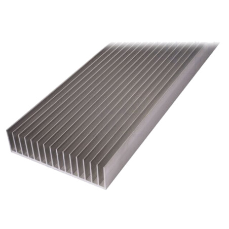 Radiator: extrudat; cu aripioare; naturală; L: 1000mm; W: 190,5mm