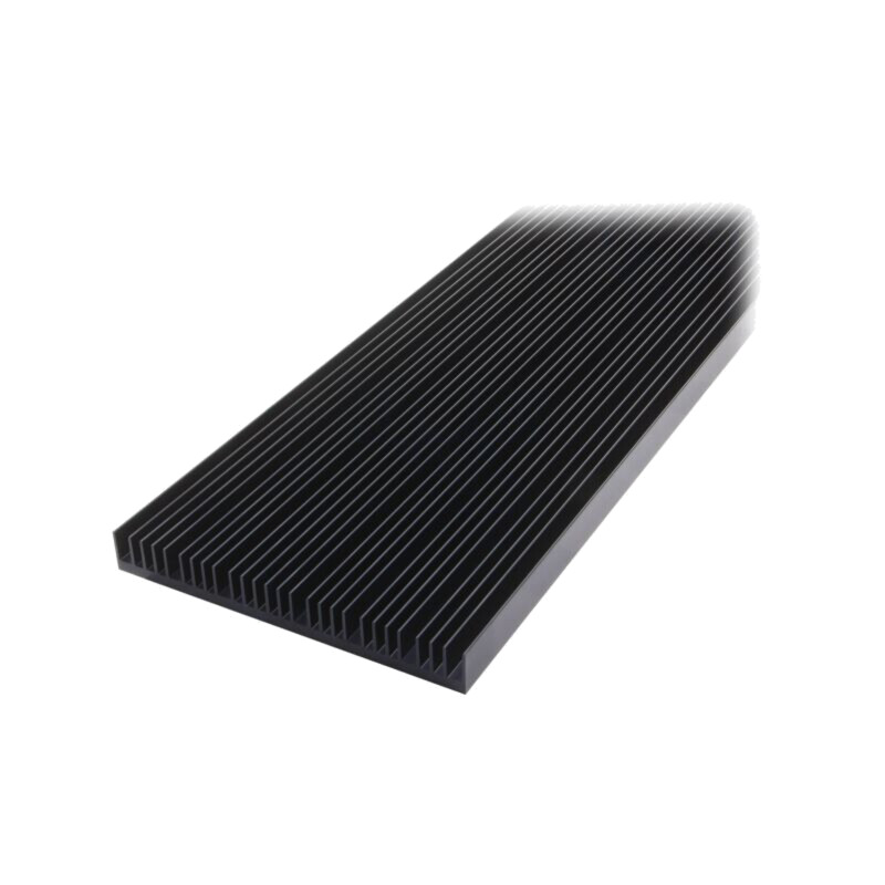 Radiator: extrudat; cu aripioare; neagră; L: 1000mm; W: 250mm
