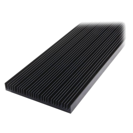 Radiator: extrudat; cu aripioare; neagră; L: 1000mm; W: 250mm