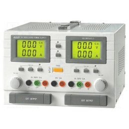 Alimentator: de laborator; liniar,multicanal; 0÷30VDC; 0÷5A; 0÷5A
