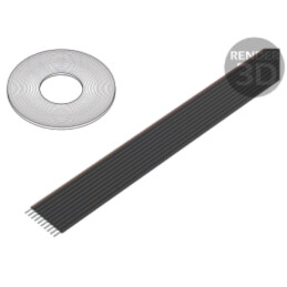 Cablu: cabluri bandă; 1mm; litat; Cu; neecranat; PVC; negru; 30m