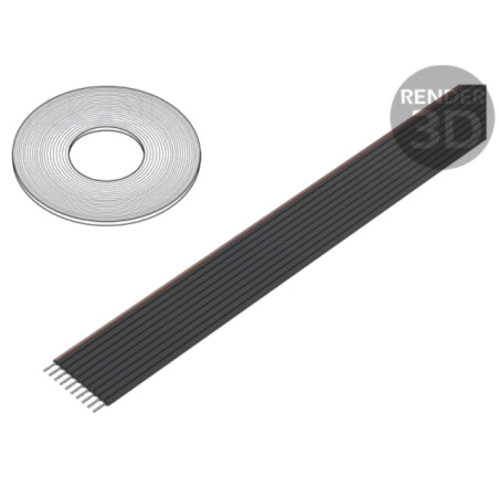 Cablu: cabluri bandă; 1mm; litat; Cu; neecranat; PVC; negru; 30m