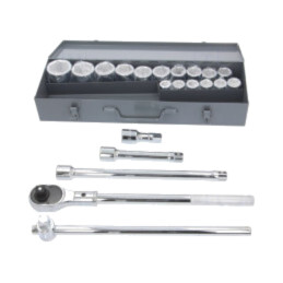 Set chei; 6-puncte,tubulară; oţel crom-vanadium; Fixare: 3/4"