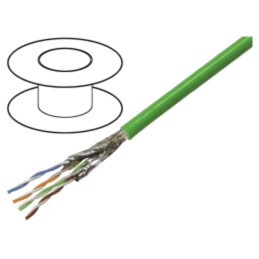 Cablu; S/FTP; 4x2x23AWG; Ethernet industrial,PROFINET; 6a; litat
