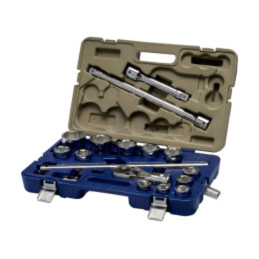 Set chei; 6-puncte,tubulară; Fixare: 3/4"; 17buc.