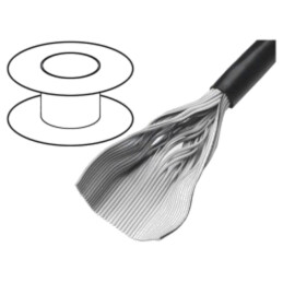 Cablu: cabluri bandă; rotund; 1,27mm; litat; Cu; neecranat; PVC