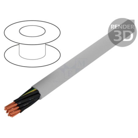 Cablu; Pro-Met; 12G0,5mm2; neecranat; 300V,500V; 100m; Cu; litat