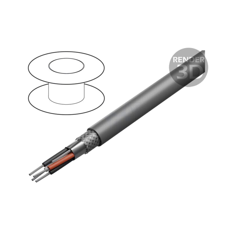 Cablu; Xtra Guard® Flex; 2x2x26AWG; PVC; gri închis; 300V; 30,5m Cablu; Xtra Guard® Flex; 2x2x26AWG; PVC; gri închis; 300V; 30,5m