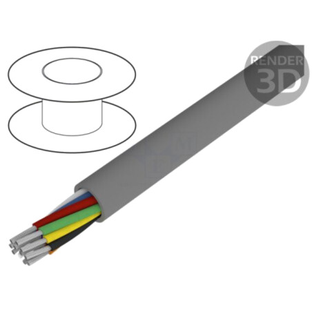 Cablu; Alpha Essential C&C; 10x18AWG; neecranat; 300V; 30,5m; Cu