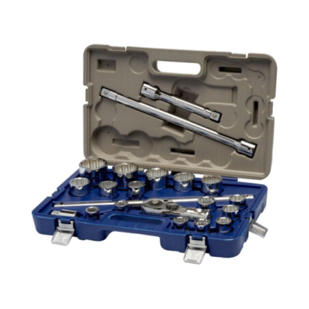 Set chei; 6-puncte,tubulară; Fixare: 3/4"; 21buc.
