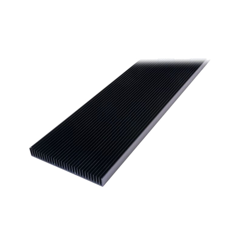 Radiator: extrudat; cu aripioare; neagră; L: 1000mm; W: 200mm