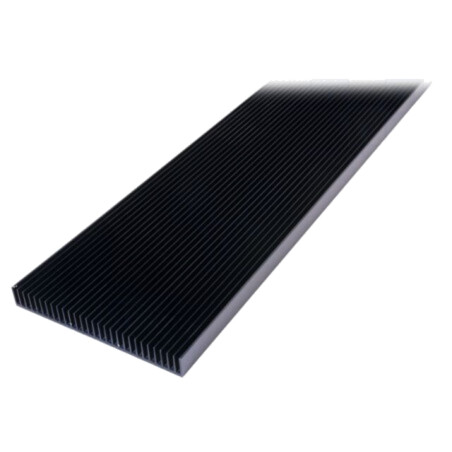 Radiator: extrudat; cu aripioare; neagră; L: 1000mm; W: 200mm