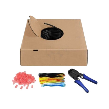 Cablu; U/UTP; 4x2x24AWG; 6; la exterior; sârmă; Cu; PE; negru; 305m